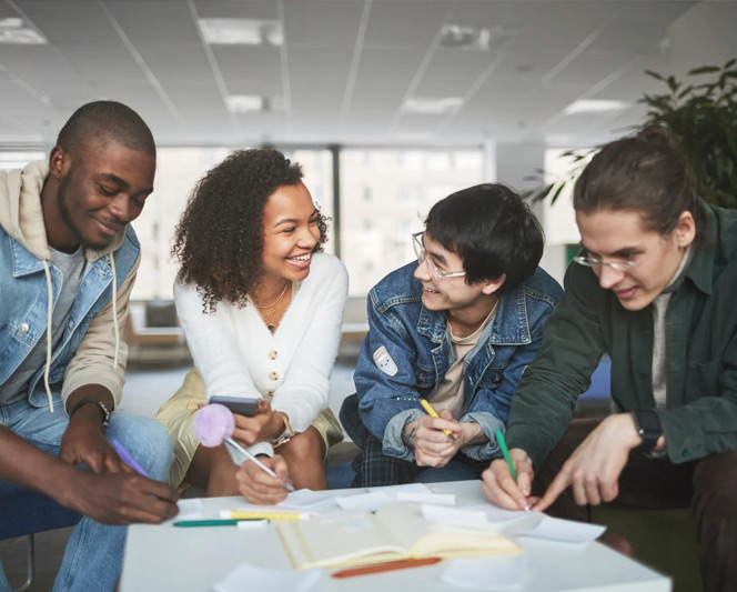 atelier de groupe avec des interprètes 